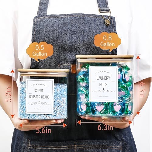 Premium Glass Laundry Jars from CYYKDA