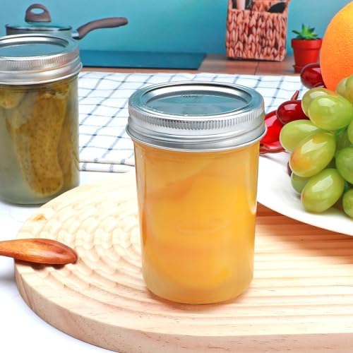 Mason Jars 8 oz Set of 30 Regular Mouth Airtight Lids BPA Free