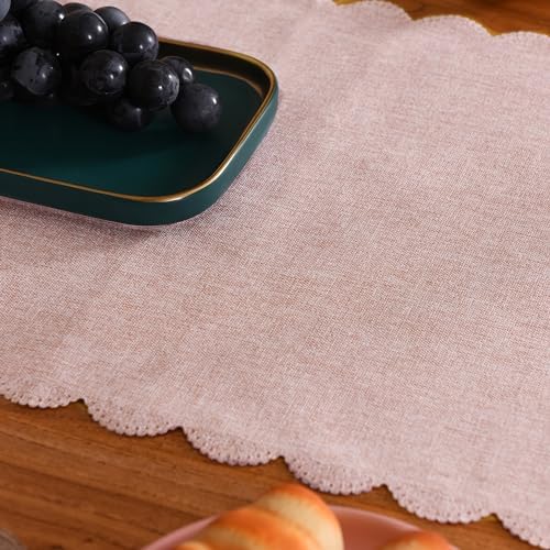 Perfect for Pink Cotton Table Runner for Kitchen Dining Tables