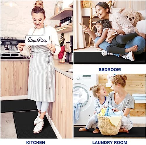 Premium Stain-Resistant Anti-Fatigue Kitchen Rugs Set