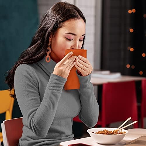Utopia Kitchen Orange Cloth Napkins 12-Pack