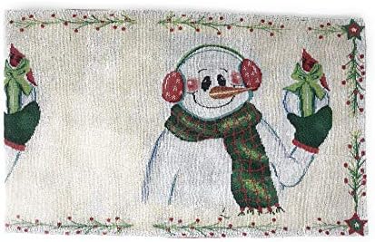 Elegant Winter Table Runner - Festive Snowman Design