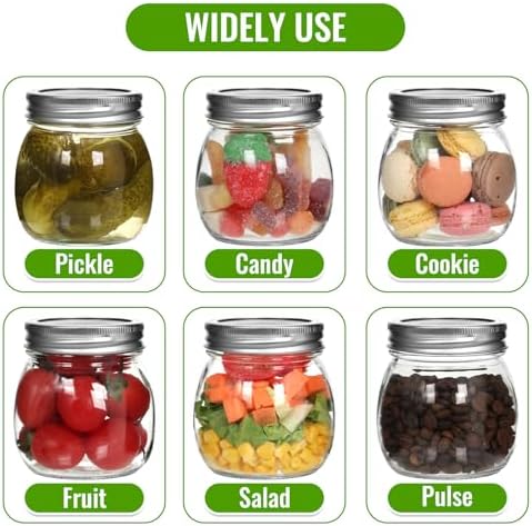 10 oz Mason Jars with lids 24 pack premium quality
