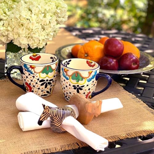 6 Hand-Carved Animal Napkin Rings