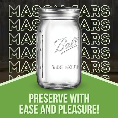Wide-Mouth Mason Jars Set of 4 32 oz