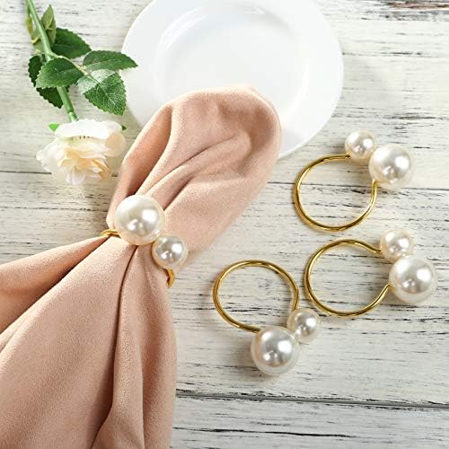 12-Piece Set of Elegant Gold Napkin Rings