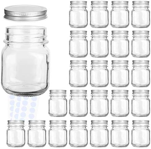Elegant 4-Ounce Mason Jars with Silver Lids for DIY Canning