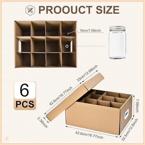 Mason Jar Storage Boxes 6 Pc