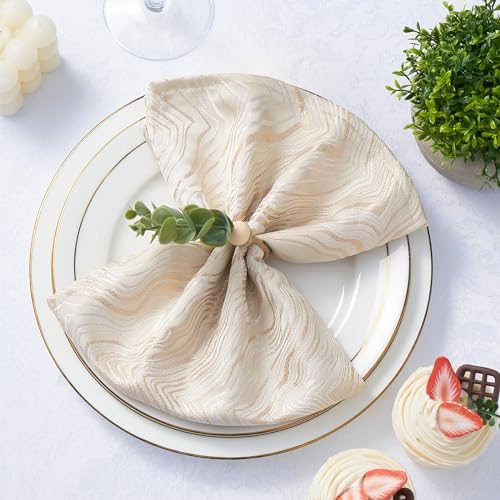 Bohemian Eucalyptus Napkin Rings 6-Piece Set for Weddings and Parties