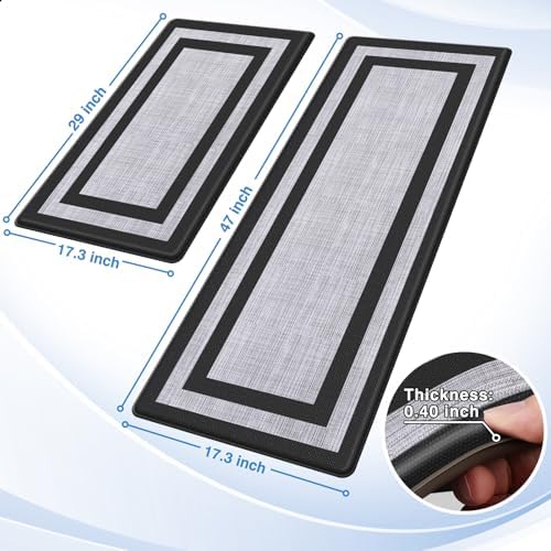 LuxStep Anti-Fatigue Kitchen Mats 2-Pack