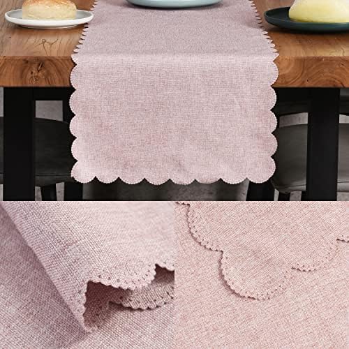 Perfect for Pink Cotton Table Runner for Kitchen Dining Tables