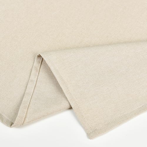 NEWISHER Small Square Faux Linen Tablecloth Rustic Farmhouse 24x24 Inch
