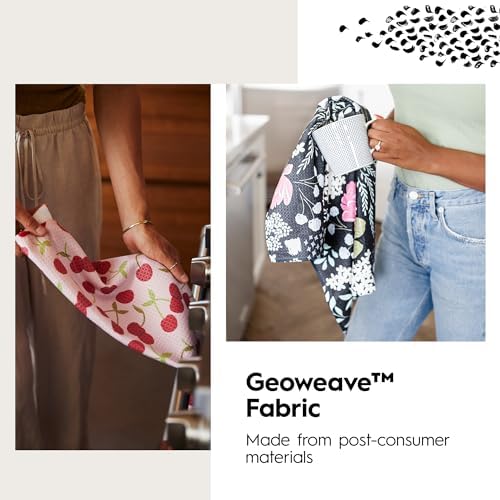 Geometry Kitchen Tea Towels Set Cherry Limeade 2-Pack