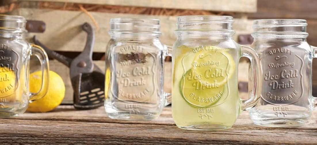 Glavers Mason Drinking Jars Set of 4