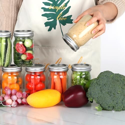 8 x 12 oz Glass Mason Jars