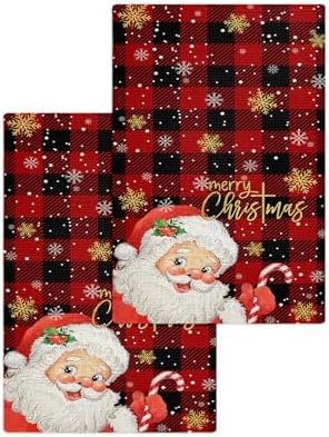 Holiday Christmas Santa Hand Towels