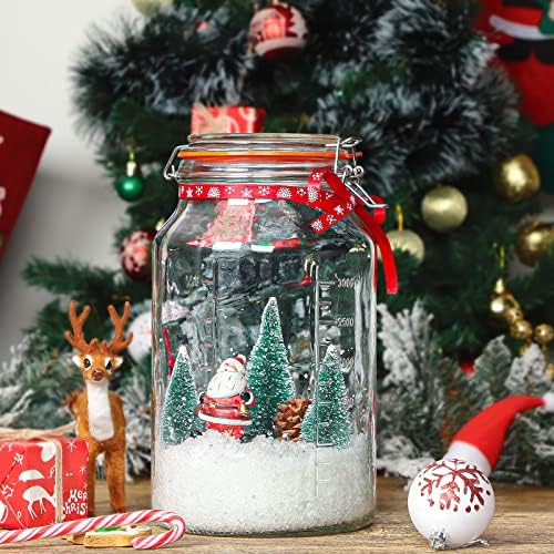 Folinstall Super Wide Mouth 1 Gallon Glass Jar with Airtight Lid