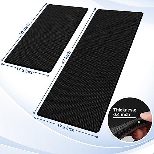 Premium Stain-Resistant Anti-Fatigue Kitchen Rugs Set