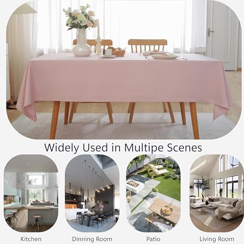 Alsoo Textured Tablecloth for 60x90 Inch Dining Tables