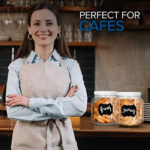 Stock Your Home 64 Oz Glass Jar with 4 Pack