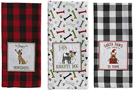 festive kitchen towels for dogs and cats