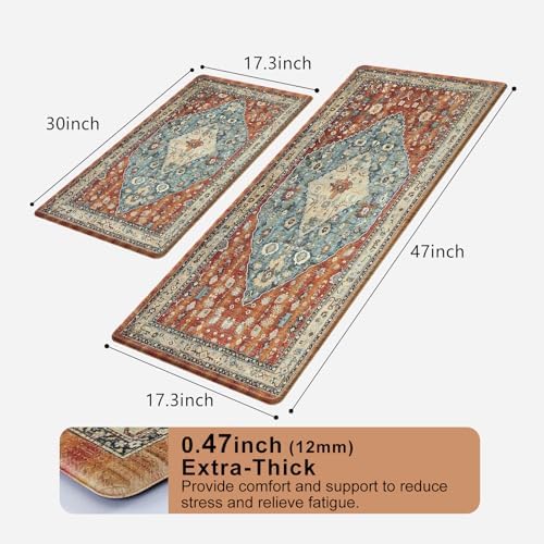Collive 2-Piece Kitchen Mat Set