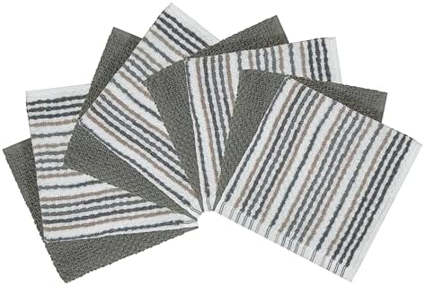 Bumble Premium Dish Cloths 12x12 Soft Absorbent Natural Cotton Reusable 8-Pack
