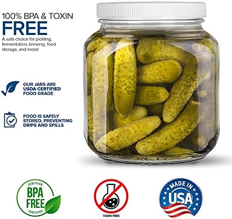Stock Your Home 64 Oz Glass Jar with 4 Pack
