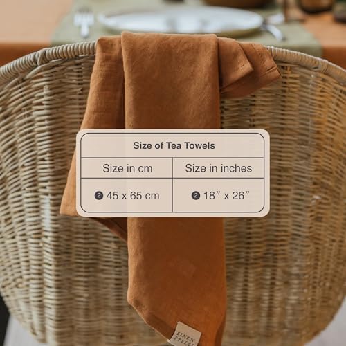 Sprinkle of Luxury - 100 Natural Linen Kitchen Towels