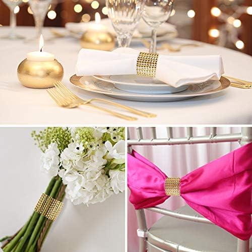 100-Piece Gold Napkin Rings Elegantly Durable for Any Occasion