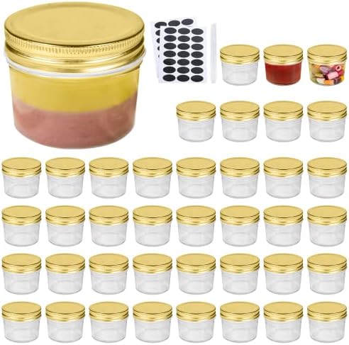 40-Piece Glass Jars Set for Checked Use