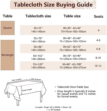 Beveled-Edge Waterproof Cotton Linen Tablecloth