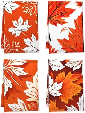Oeught Fall Kitchen Towel Set 4PCS 16x24 Inches