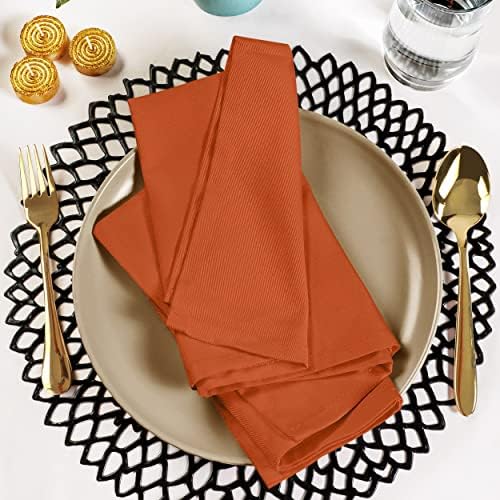 Utopia Kitchen Orange Cloth Napkins 12-Pack