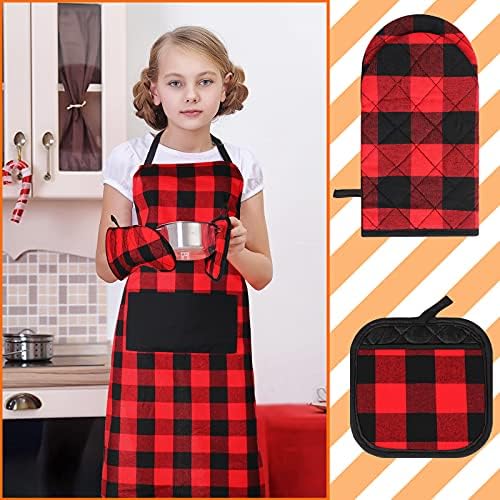 SATINIOR 6-Piece Buffalo Plaid Kitchen Set