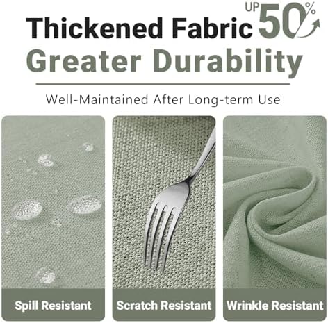 Laolitou Waterproof Cotton Linen Tablecloths