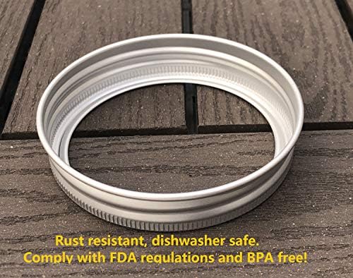 Silver Aluminum Rings for Mason Jars