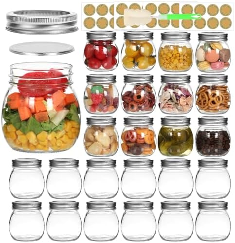 10 oz Mason Jars with lids 24 pack premium quality