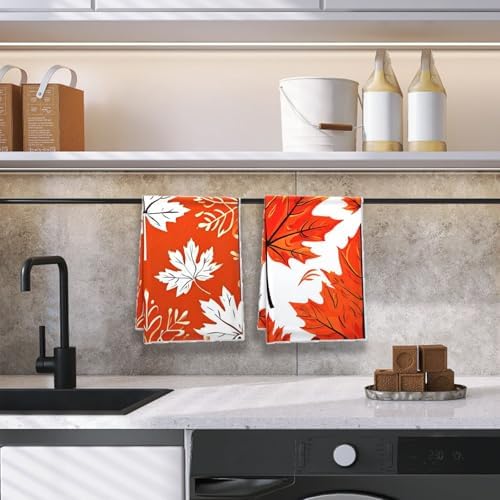 Oeught Fall Kitchen Towel Set 4PCS 16x24 Inches