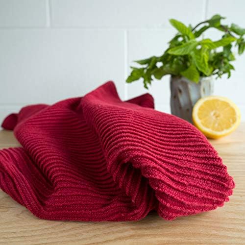 Now Designs Ripple Kitchen Towel Set 2 x Carmine Red