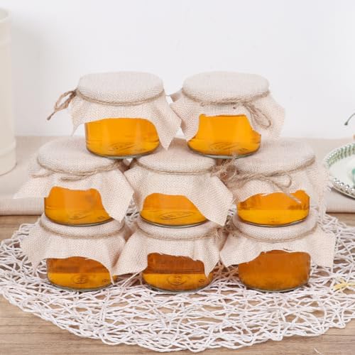 Haneye Small Mason Jars 8-Pack 4oz Glass with Regular Lids