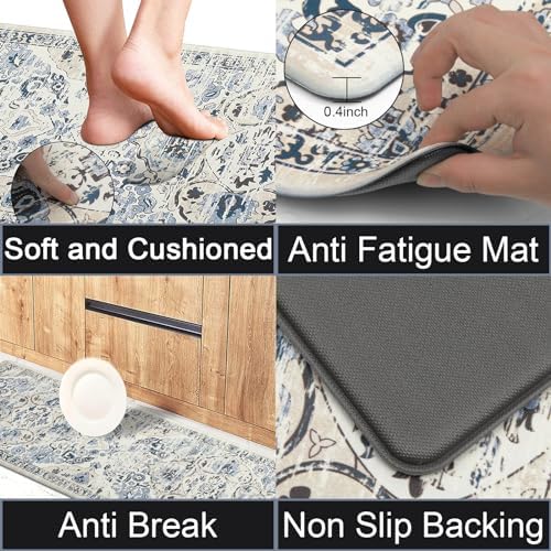Vivid Standing Kitchen Mat Set