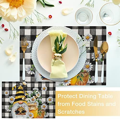 Seliem Spring Bee Gnome Placemats Set of 4