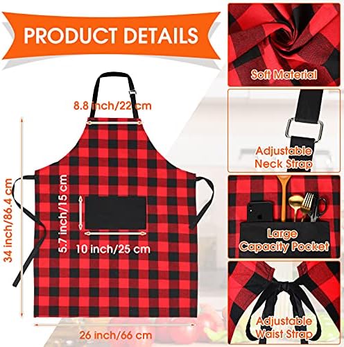 SATINIOR 6-Piece Buffalo Plaid Kitchen Set