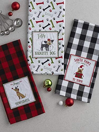 festive kitchen towels for dogs and cats