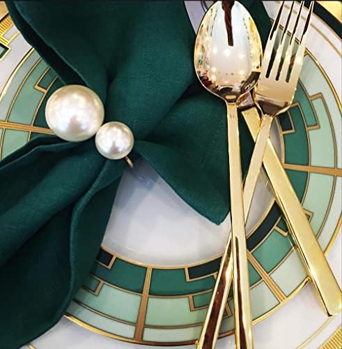 12-Piece Set of Elegant Gold Napkin Rings