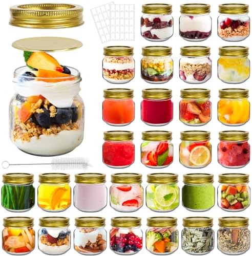 Betrome 8 oz Mason Jars Set Eco-Friendly Storage Solution