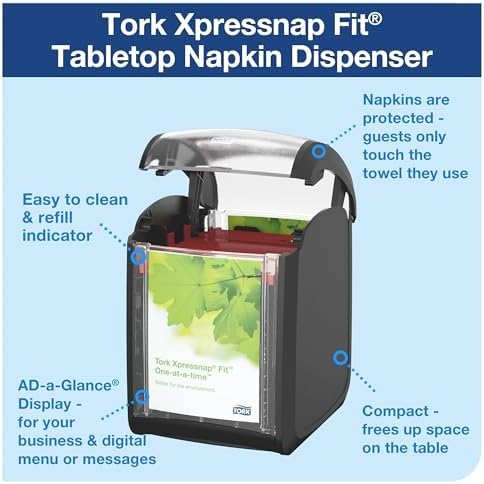 Xpressnap Fit Tabletop Napkin Dispenser by Tork