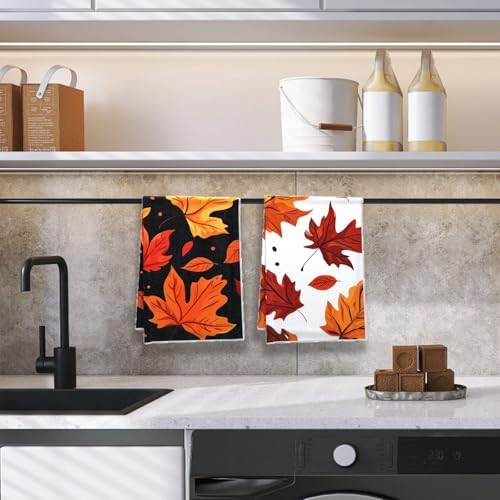 Fall Modern Tea Towels - 4PCS Set with 16x24in Design