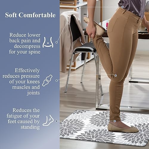HEBE Anti Fatigue Kitchen Rug Sets 2 Piece